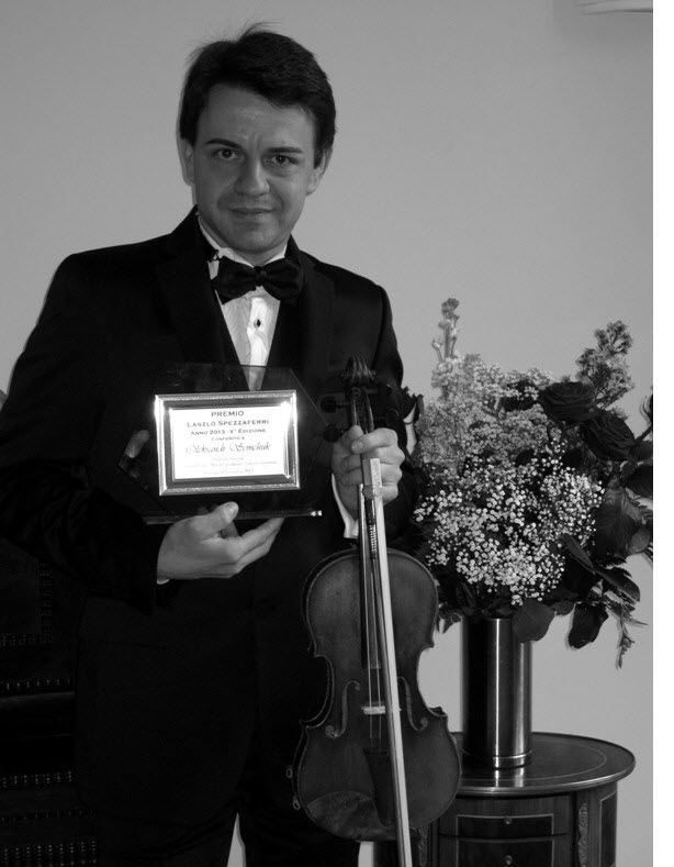 Український скрипаль-віртуоз Олександр Семчук нагороджений престижною премією імені Л.Спеццаферрі
