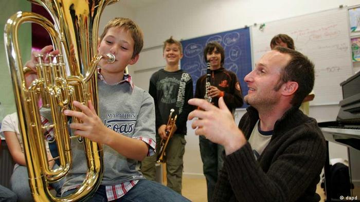 На занятии в частной музыкальной школе в Варнемюнде