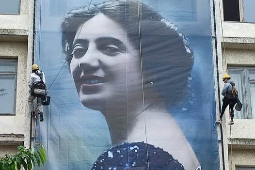 У Тернополі з'явився найбільший у світі фотопортрет Соломії Крушельницької
